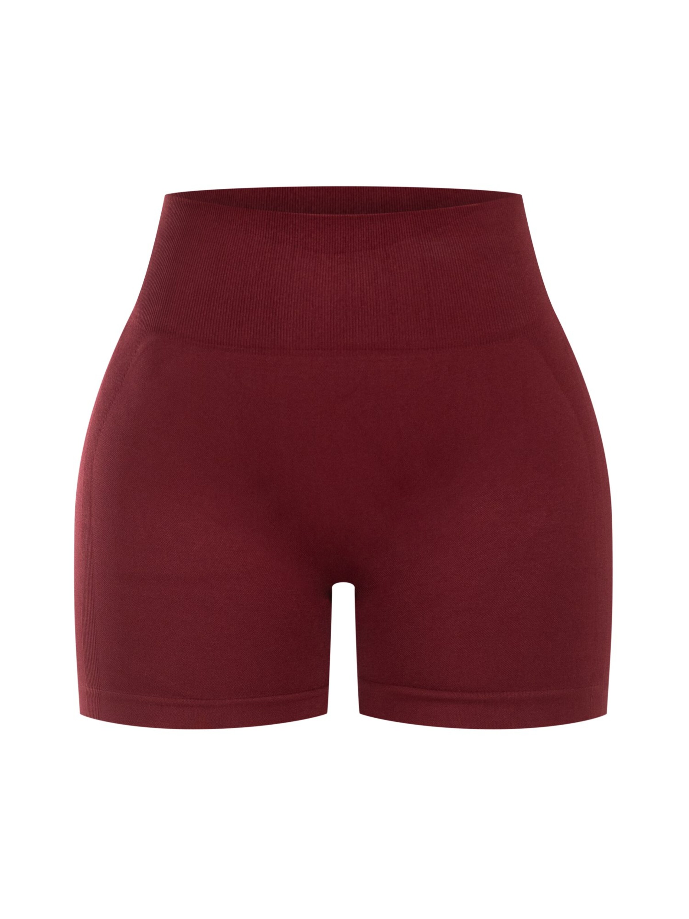 Smilodox Cetrina Seamless Scrunch Shorts in Rot: Vorderseite