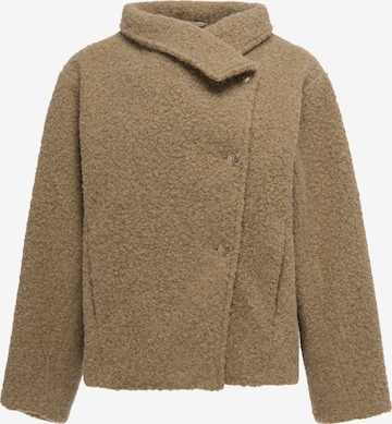 Veste en polaire faina en beige : devant