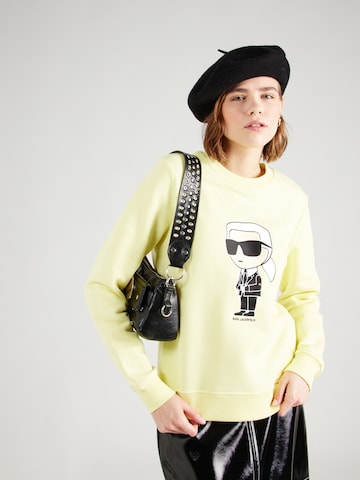 Karl Lagerfeld Μπλούζα φούτερ 'Ikonik 2.0' σε κίτρινο: μπροστά