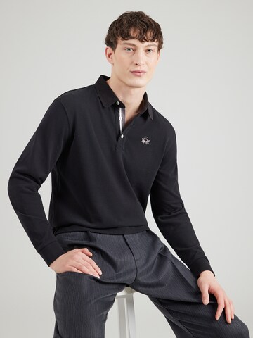 La Martina - Camiseta en negro: frente