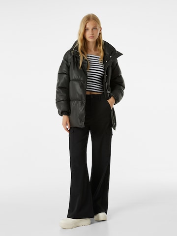 Bershka Winter Jacket in Black