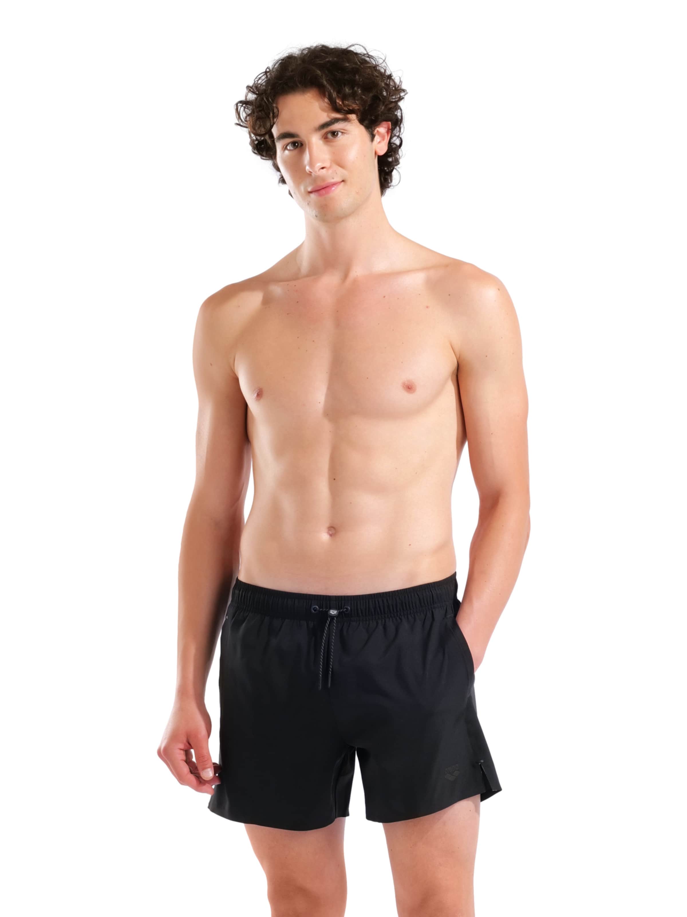 Shorts de bain 'EVO BEACH SHORT SOLID' ARENA en noir : devant