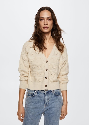 Cardigan 'Luna' MANGO en beige : devant