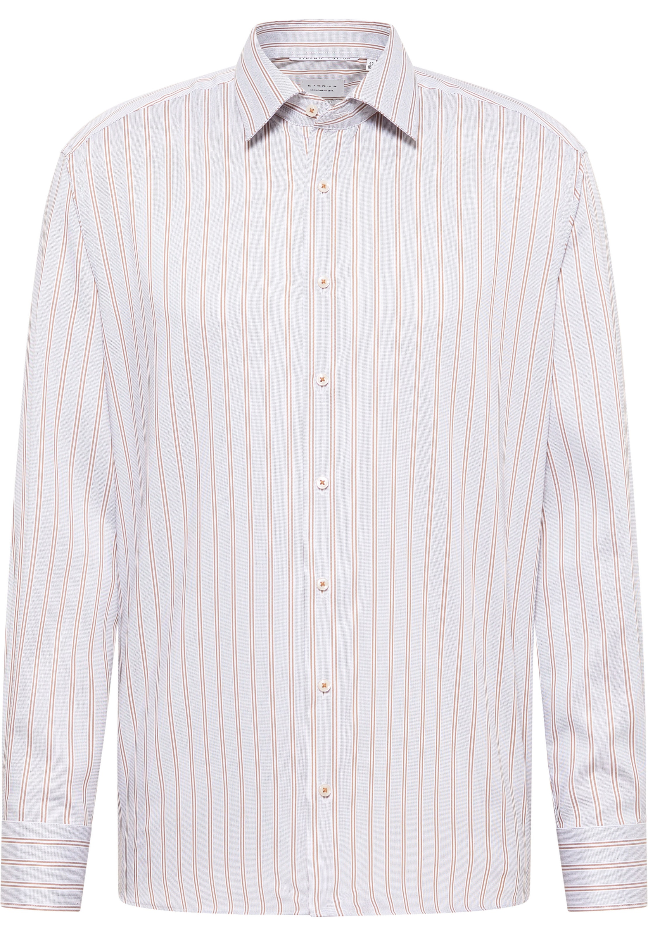 ETERNA Businesshemd in hellbraun / schwarz / weiß, Produktansicht