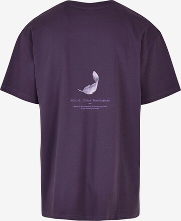 Mister Tee - Camisa 'Vive la Liberte' em roxo