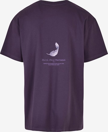 Mister Tee Shirt 'Vive la Liberte' in Purple