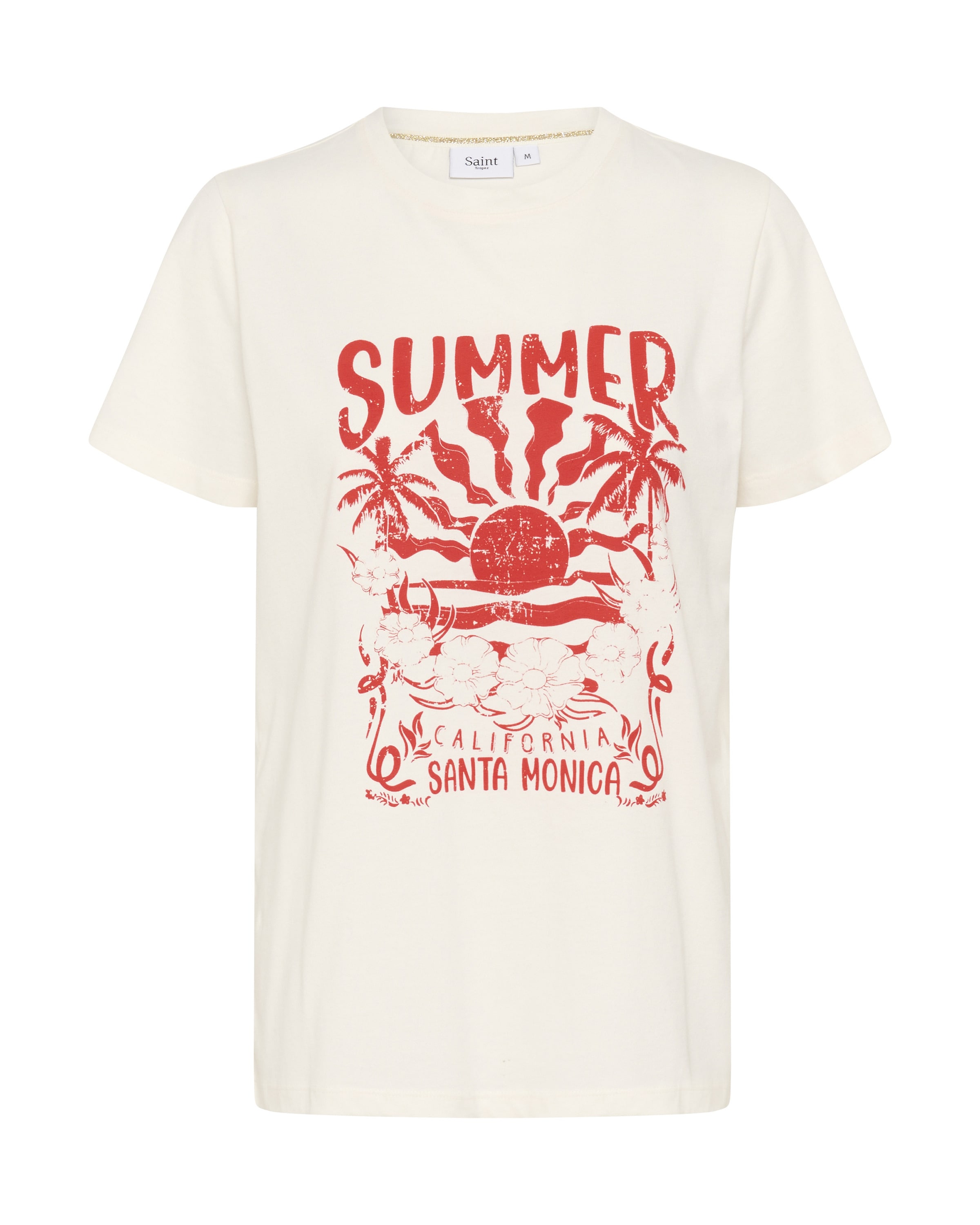 SAINT TROPEZ T-Shirt 'KuviSZ' in Weiß: Vorderseite