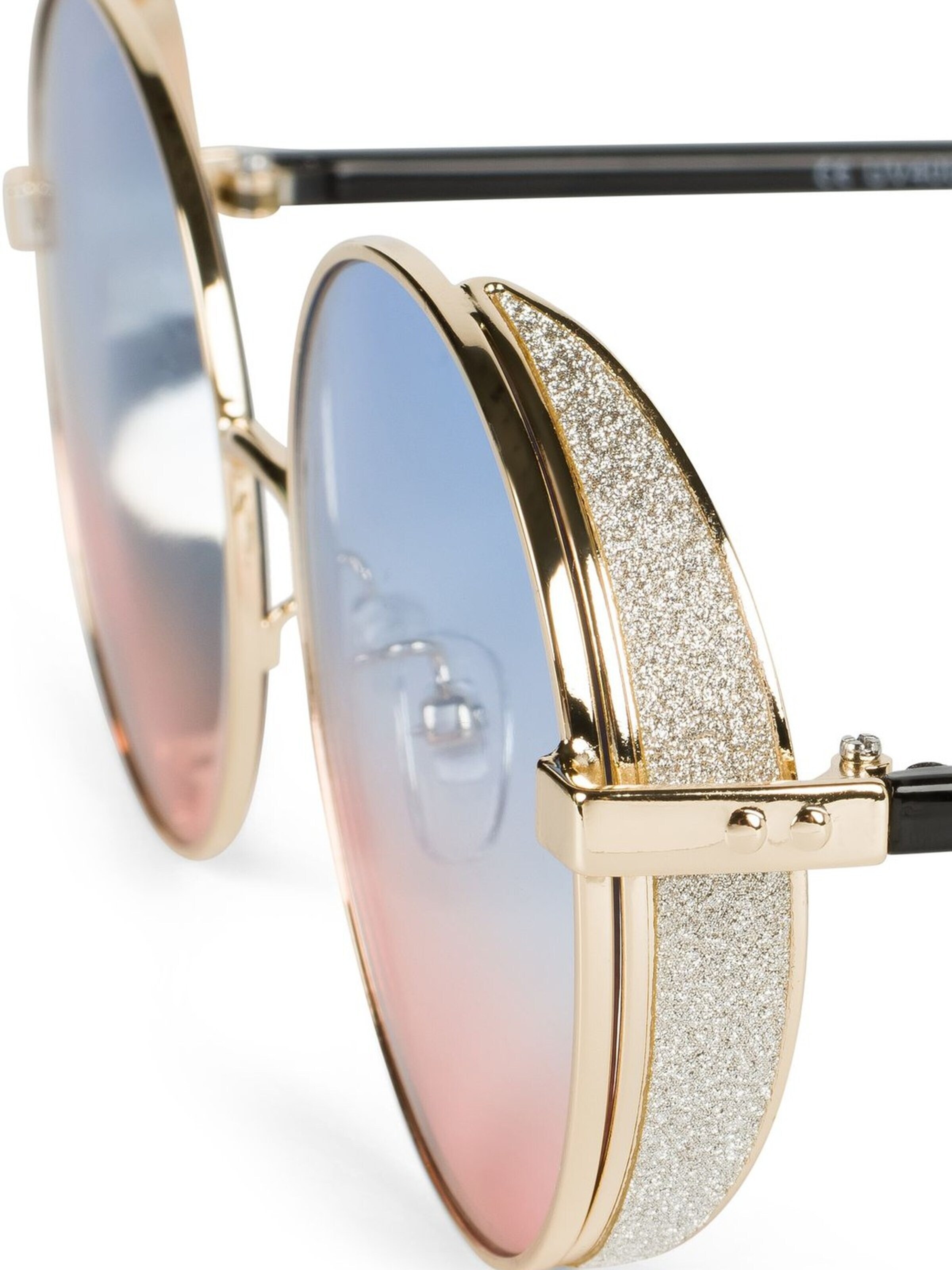 styleBREAKER Sonnenbrille 'Runde Sonnenbrille mit Glitzer Side Shield' in Mischfarben
