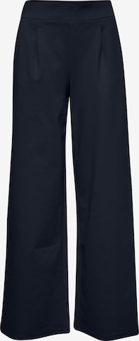ICHI Pleat-Front Pants 'KATE' in Blue: front