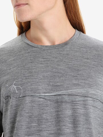 ICEBREAKER Funkcionalna majica 'Tech Lite II Cadence Paths' | siva barva