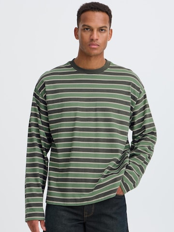BLEND - Sudadera 'BHKhalid Striped' en verde: frente