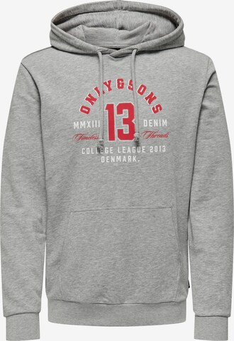 Only & Sons Sweatshirt in Grey: front
