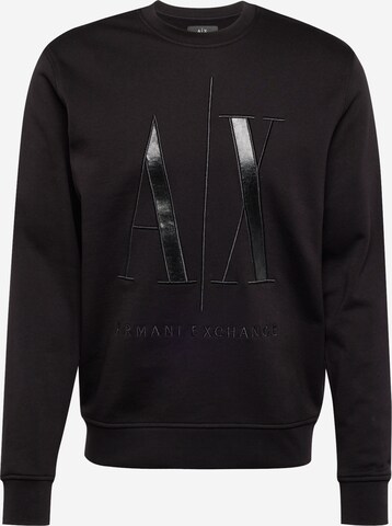 ARMANI EXCHANGE Sweatshirt in Black: front