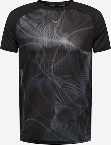T-Shirt fonctionnel 'Aero' MIZUNO en noir : devant