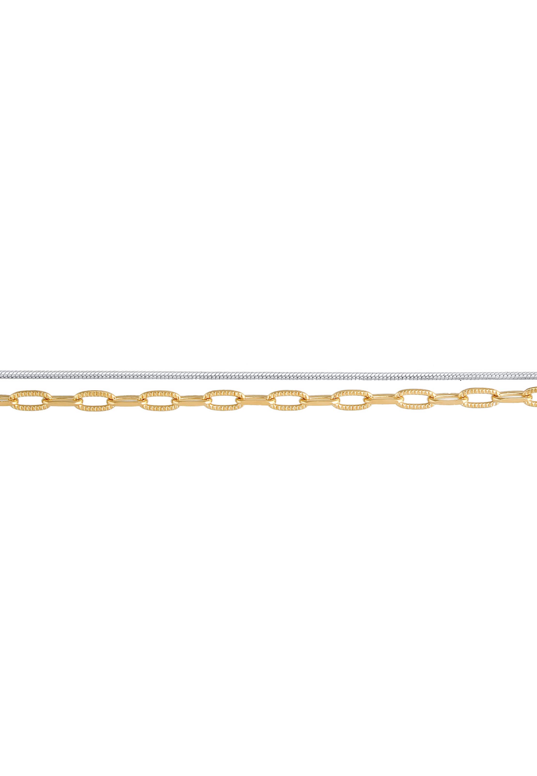 Frauen Schmuck ELLI Halskette Bi Color_Tri Color, Choker in Gold, Silber - GK28017