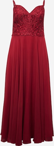 Rochie de seară de la My Mascara Curves pe roșu: față