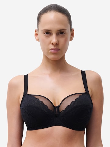 Chantelle BH 'Floral Touch' in Zwart: voorkant