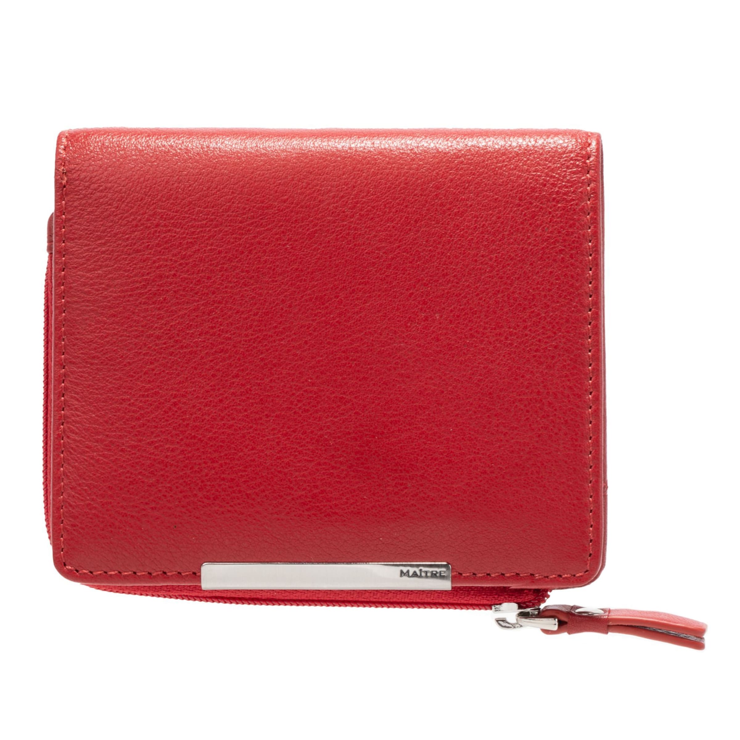 Maître Wallet 'Belg Alberta' in Red: front