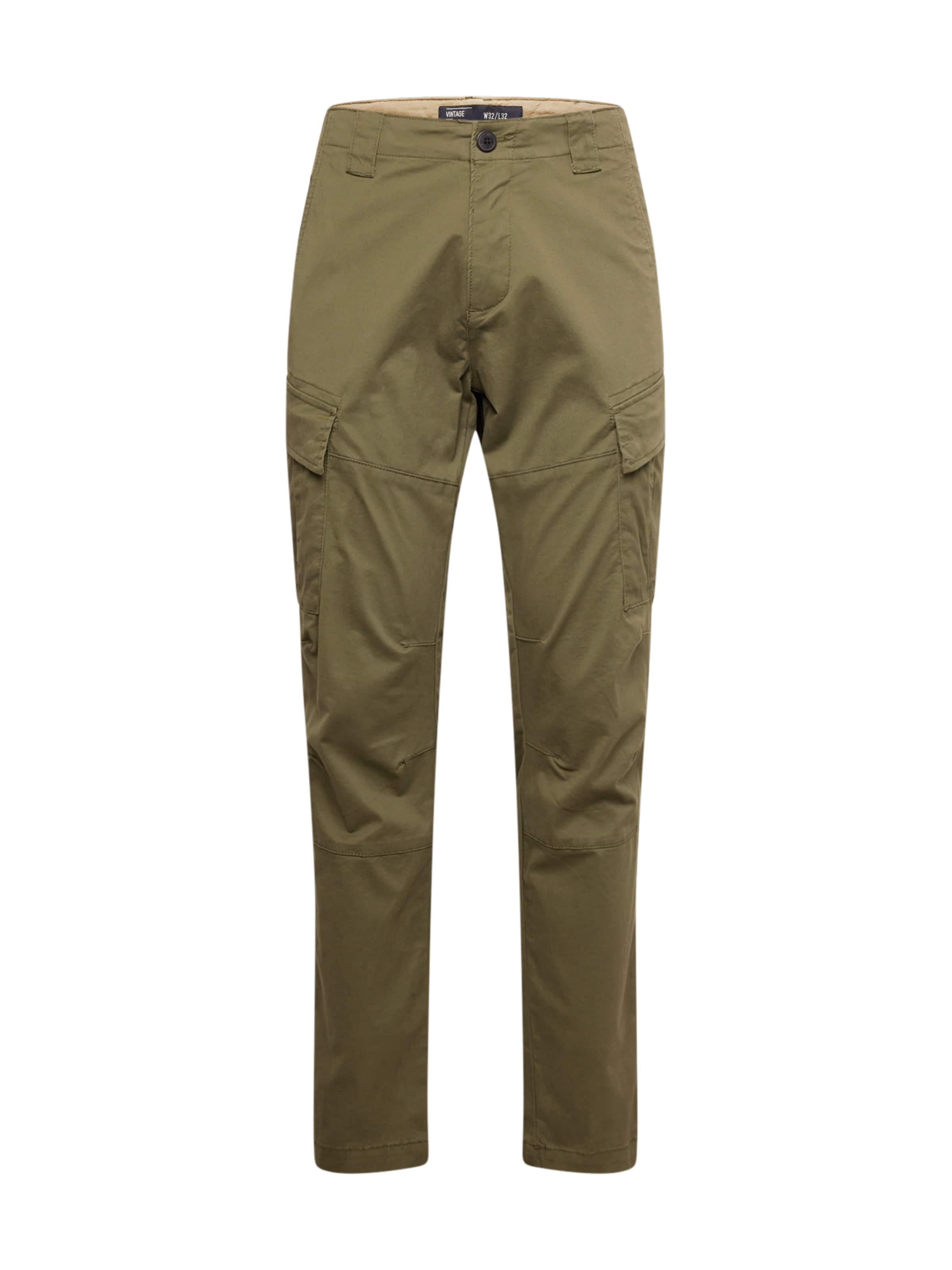 Effilé Pantalon cargo 'Ferron' Vintage Industries en vert : devant