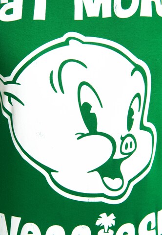 LOGOSHIRT Shirt 'Looney Tunes - Eat More Veggies' in Green