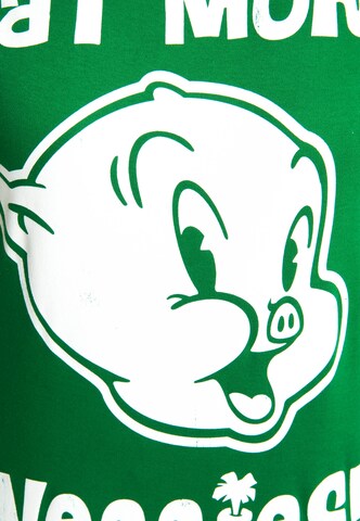 LOGOSHIRT Shirt 'Looney Tunes - Eat More Veggies' in Groen