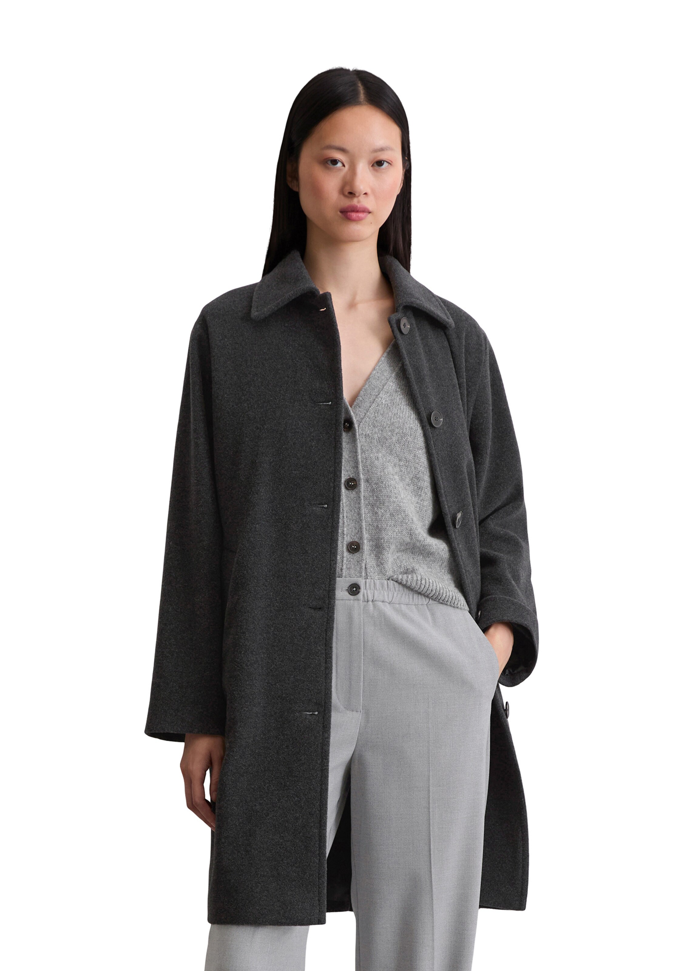 Marc O'Polo Tussenmantel in Grijs: voorkant