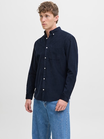 JACK & JONES Regular fit Button Up Shirt 'JJECLASSIC' in Blue: front
