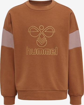 Hummel Sweatshirt in Bruin: voorkant