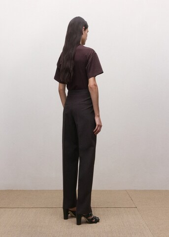 MANGO Loose fit Pleated Pants 'Helsinki' in Black