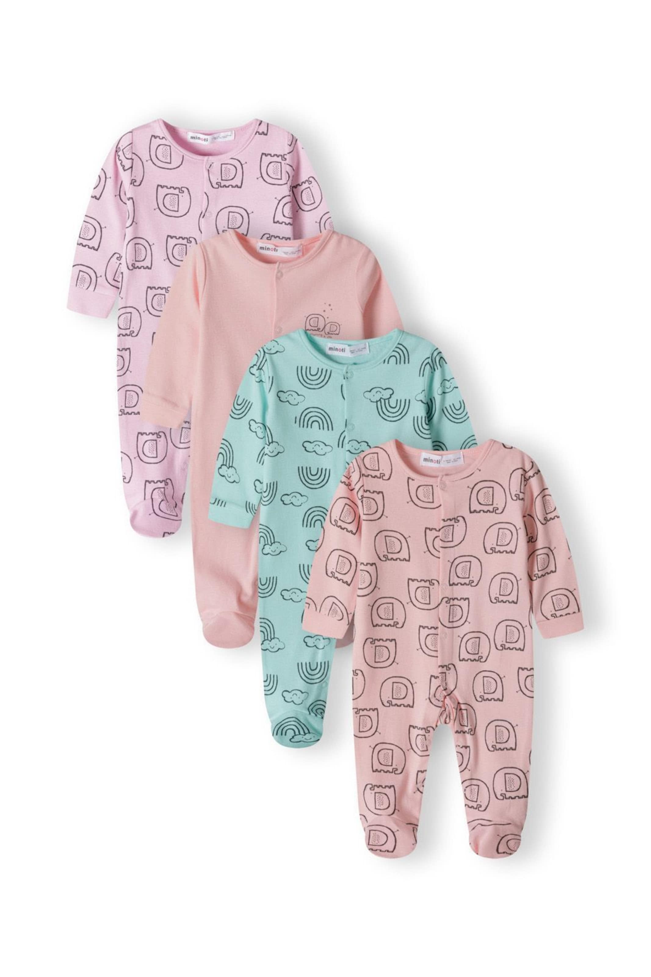 Pijamale de la MINOTI pe verde: față