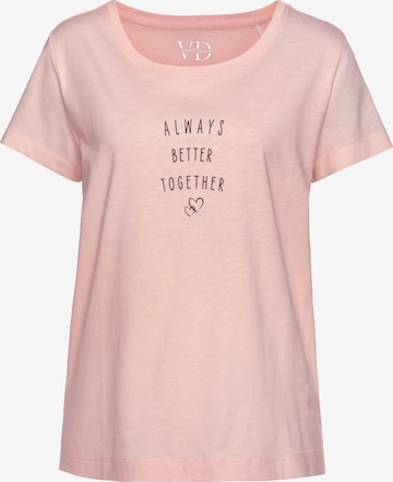 VIVANCE Slaapshirt in Roze: voorkant