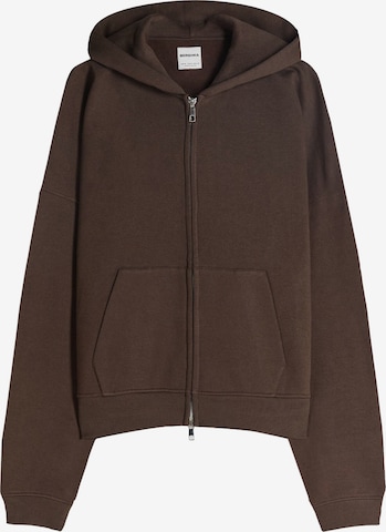 BershkaGornji dio trenirke - smeđa boja: prednji dio