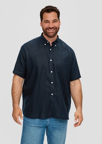 s.Oliver Men Big Sizes Regular Fit Hemd in Blau: Vorderseite
