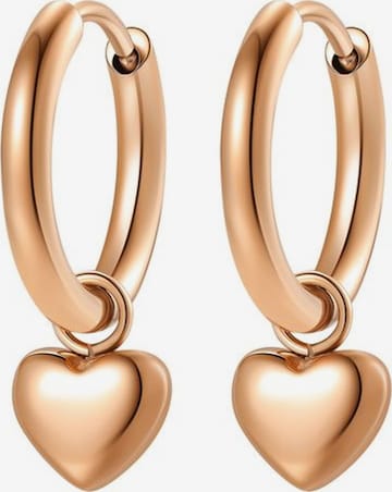 Hey Happiness - Pendientes 'Heart Beat' en oro: frente