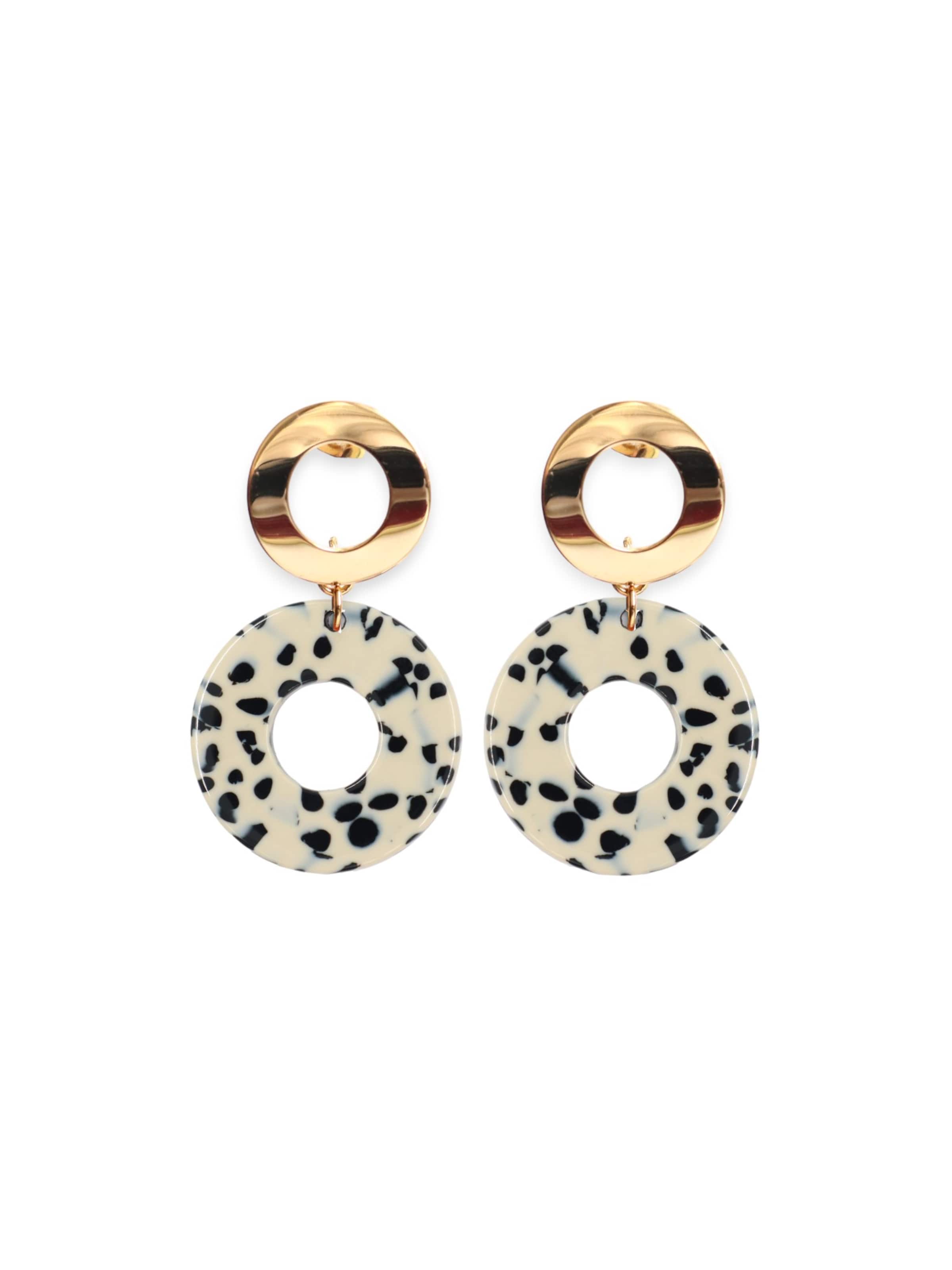 Fräulein Wunder Náušnice 'Adua' - Béžová: predná strana