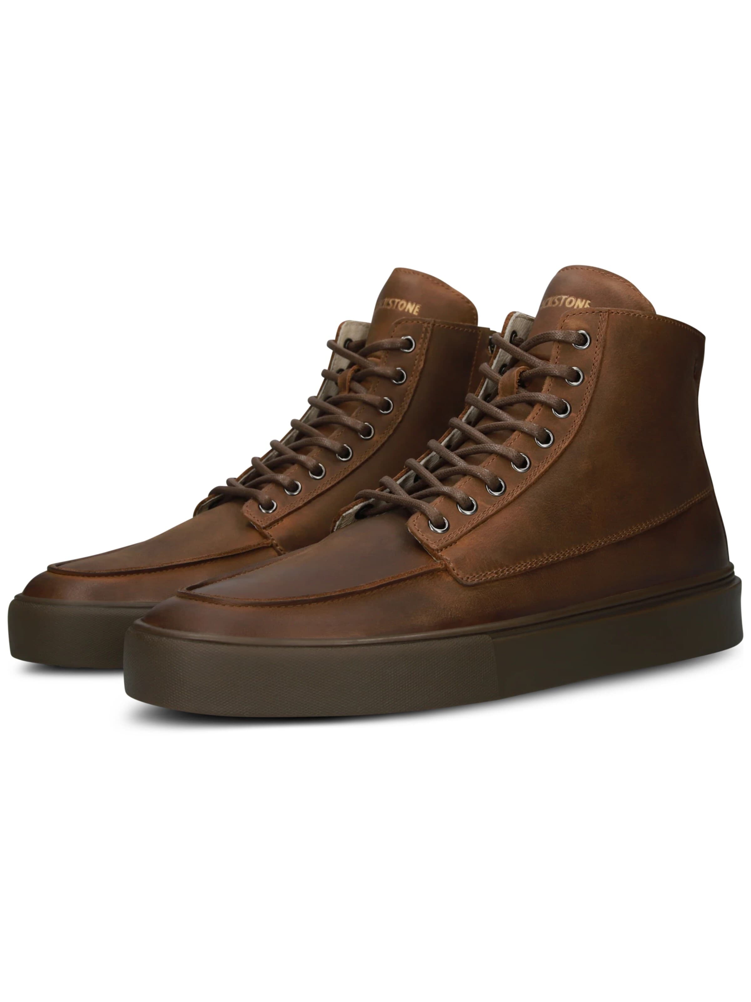 BLACKSTONE - Zapatillas deportivas altas 'RUBY EERO - ZIPPER' en marrón