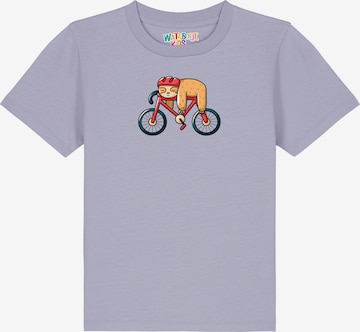 Maglietta 'Sloth' di watabout.kids in lilla: frontale
