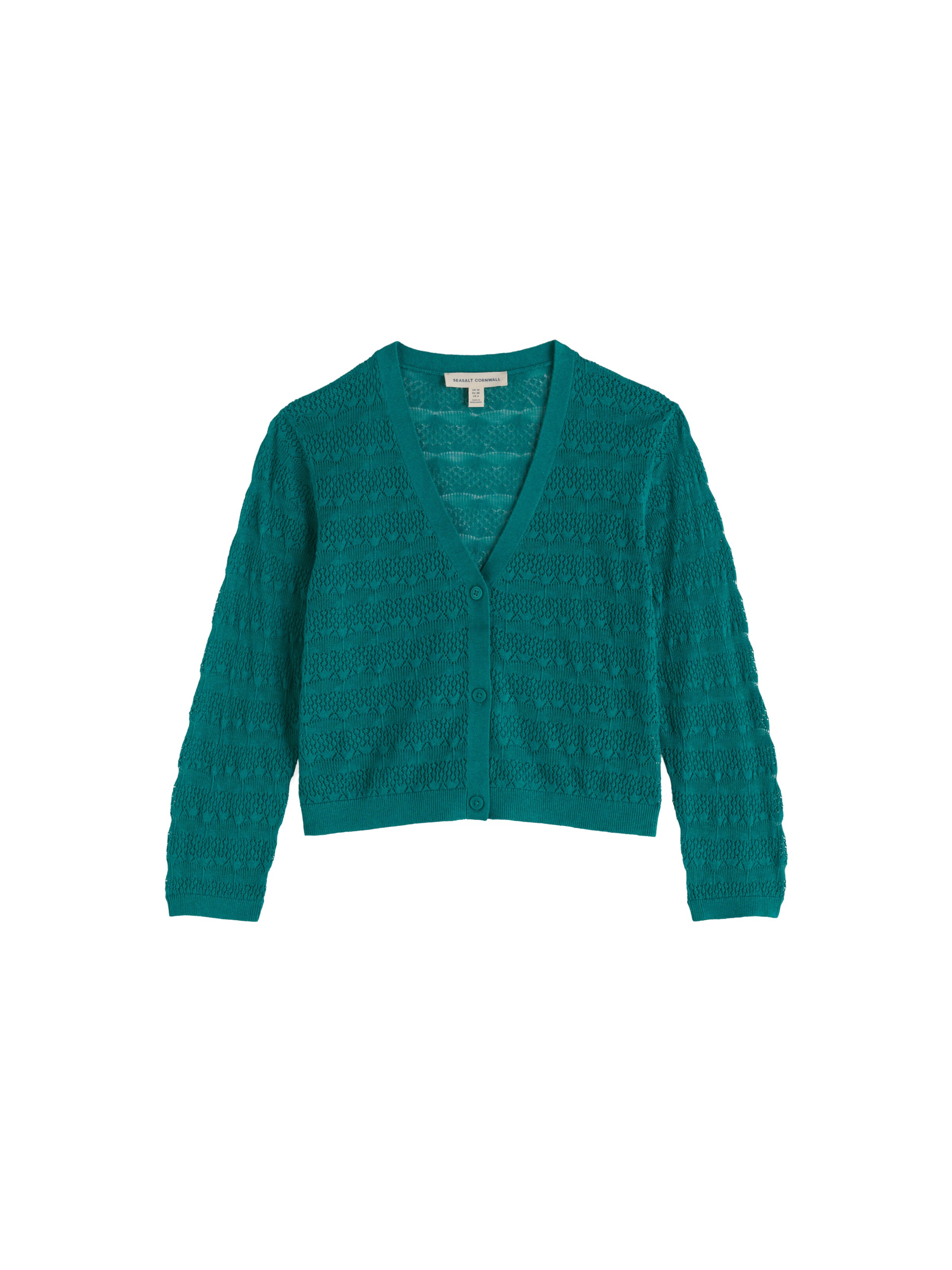 Seasalt Cornwall Strickjacke 'Sweet Day' in Grün: Vorderseite