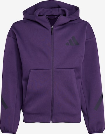 Giacca di felpa sportiva 'Z.N.E.' di ADIDAS SPORTSWEAR in lilla: frontale