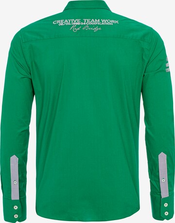 Redbridge Slim fit Button Up Shirt in Green