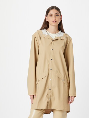 RAINS Performance Jacket in Beige: front