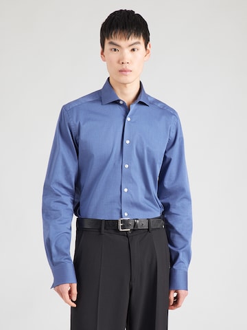 Bruun & Stengade Slim Fit Paita 'Morros' värissä sininen: etupuoli