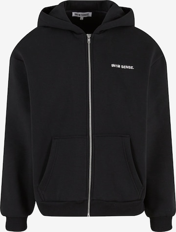 Veste de survêtement 9N1M SENSE en noir : devant