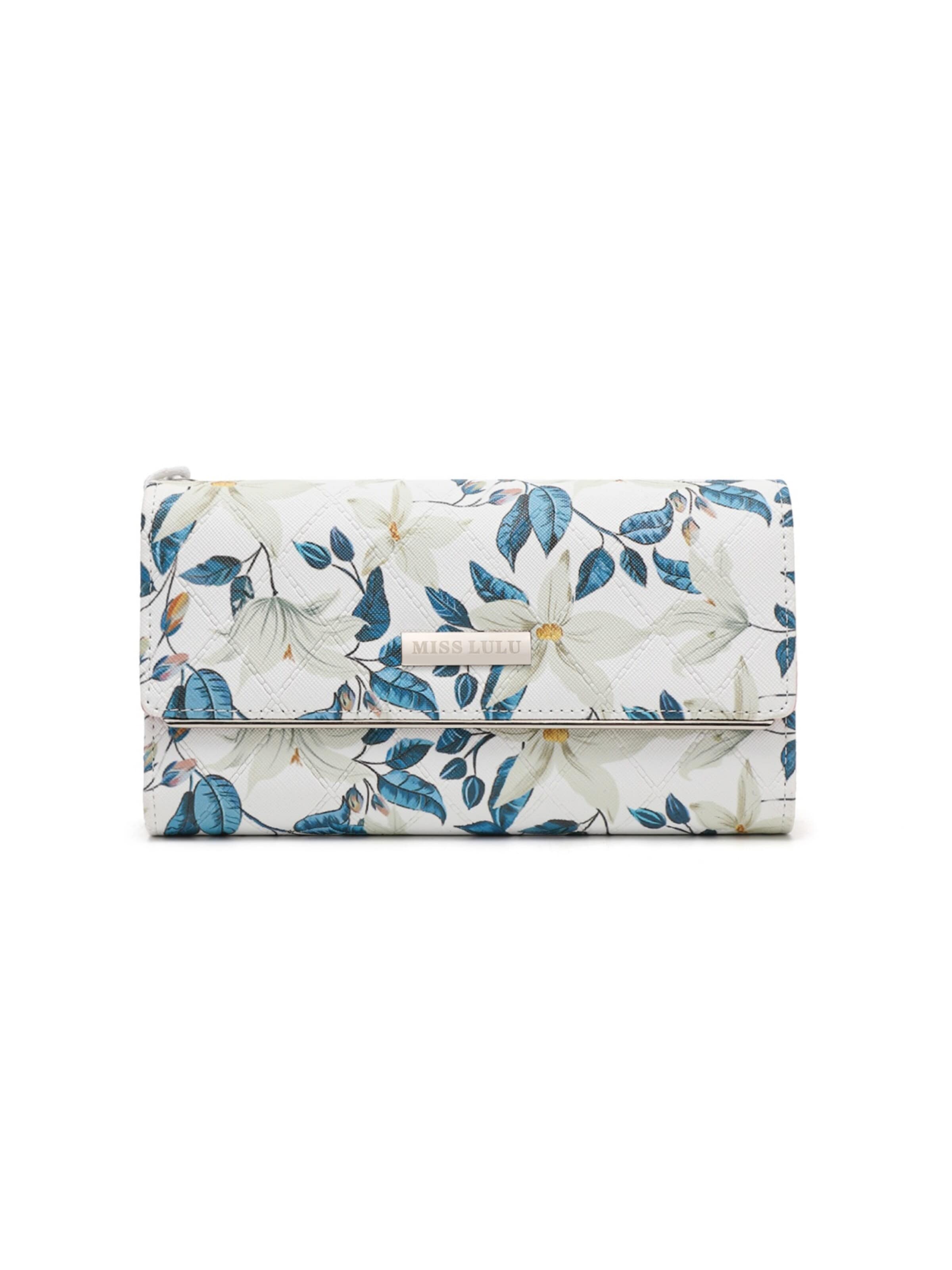 Miss Lulu Wallet in Beige: front