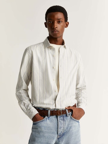 Scalpers Regular fit Button Up Shirt in White: front