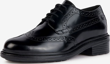 GEOX Lace-Up Shoes in Black: front