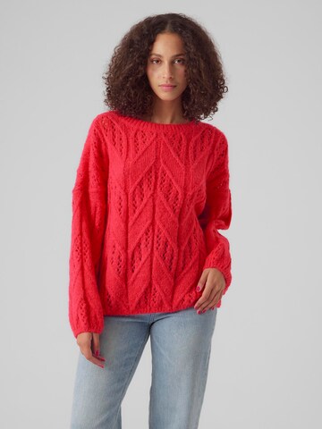 Pull-over 'BLUEBERRY' VERO MODA en rouge : devant