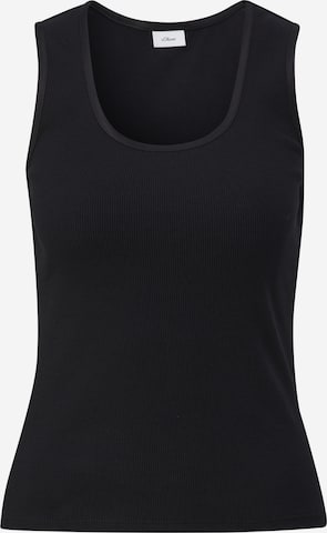 s.Oliver BLACK LABEL Top in Schwarz: predná strana