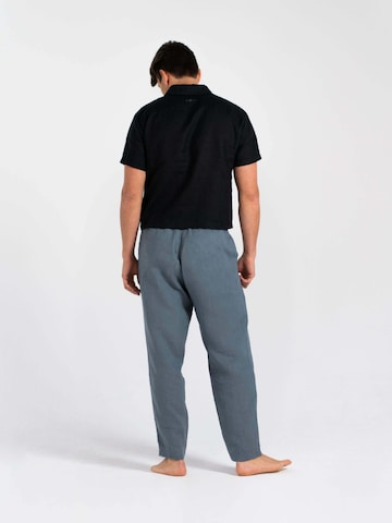 Regular Pantalon 'Linen Home Office Trousers Unisex' HACOY en gris
