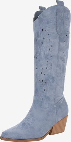 Ital-Design Stiefel in Blau: Vorderseite